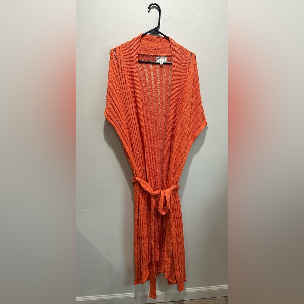 Oli & Hali Vibrant Orange Knit Cardigan
